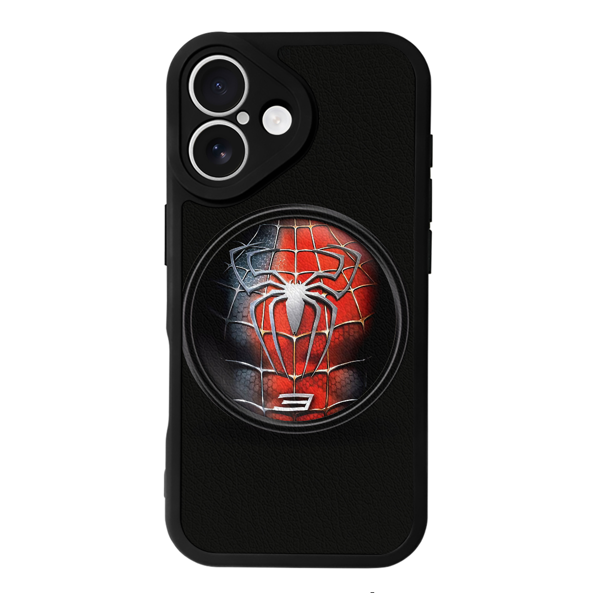 （画像用） Spider Man スパイダーマン 【iPhone 16シリーズ対応】シリコンスマホケース（レザー調） 材質：シリコン